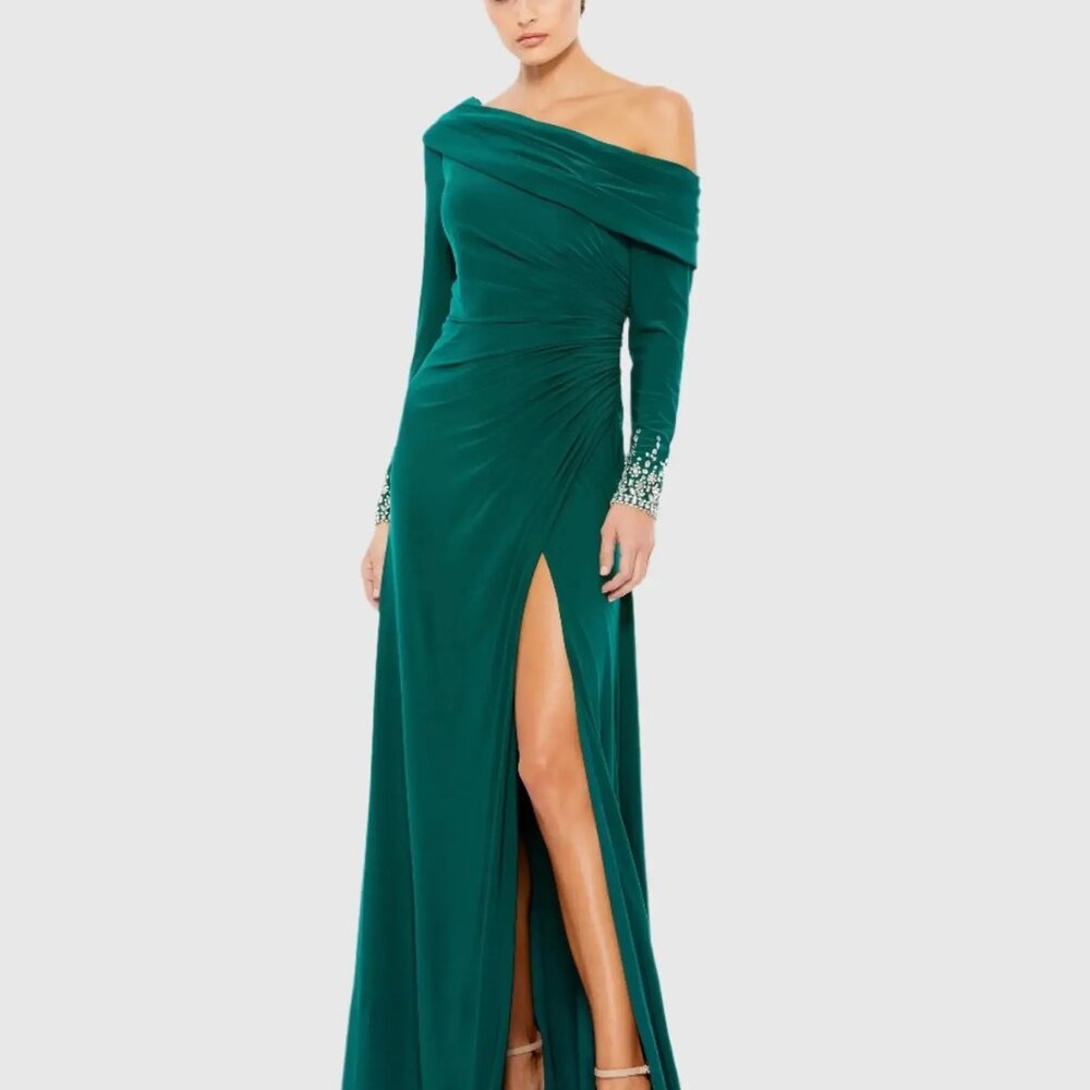 Mac Duggal Green Formal Dress